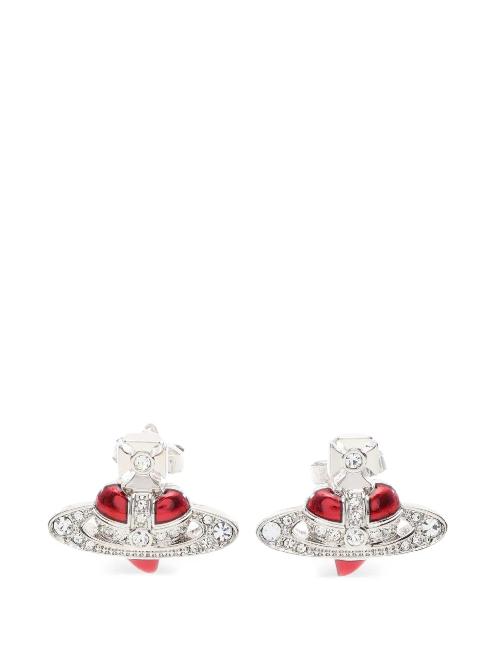 Vivienne Westwood Pre-Owned boucles d'oreilles New Diamante Heart Orb (années 2020) - Argent
