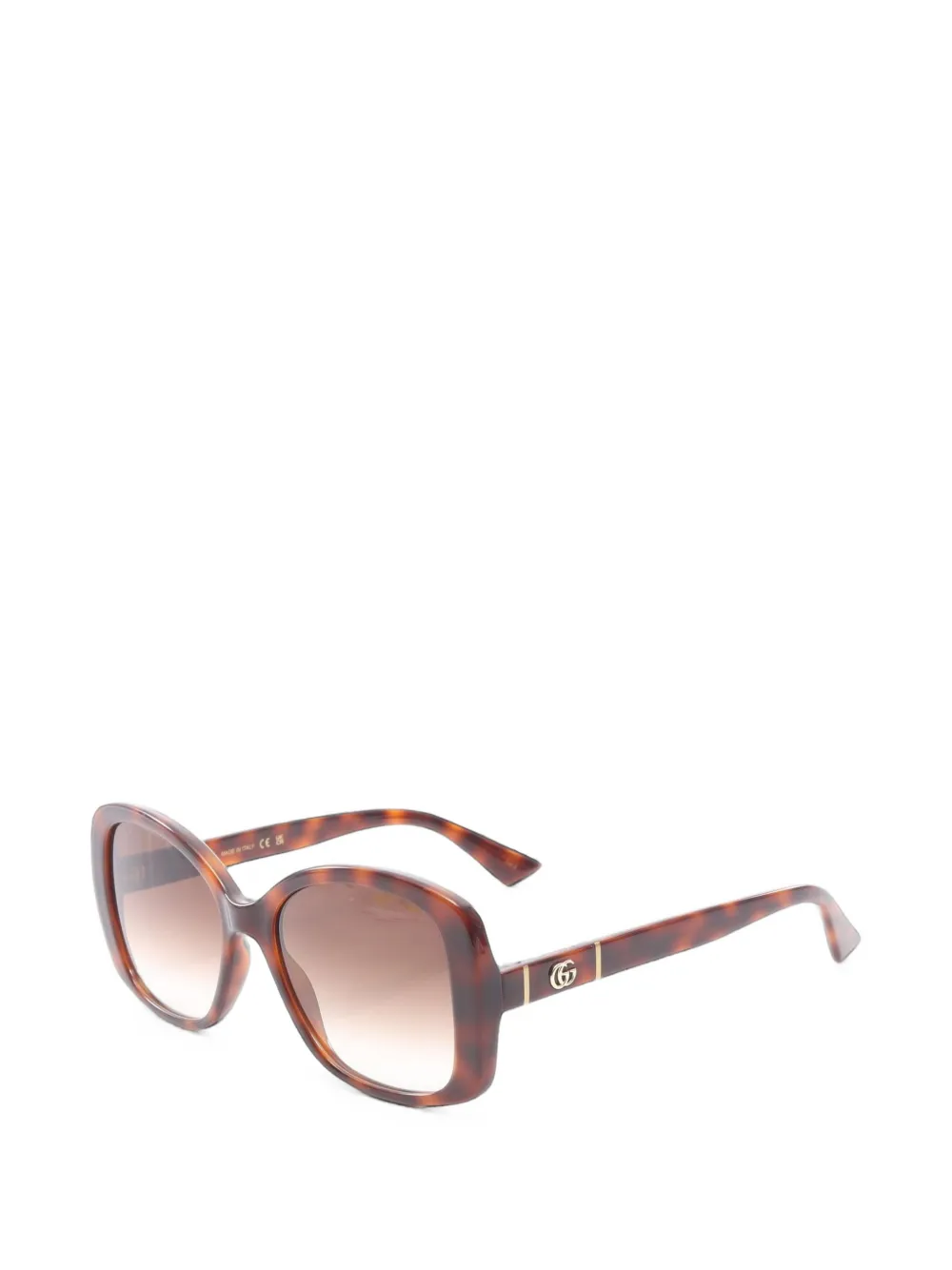 Gucci Pre-Owned 2020s tortoiseshell-effect sunglasses - Marrone