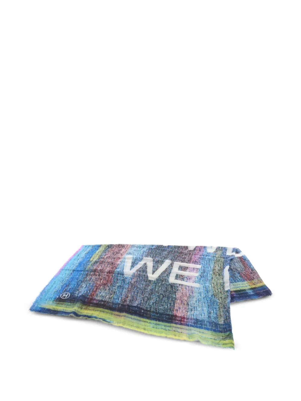 CHANEL Pre-Owned 1986-1988 CC-logo stole scarf - Blue