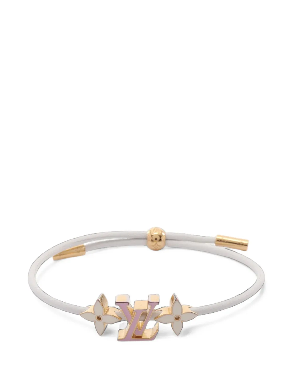 Louis Vuitton Pre-Owned 2010s Crew logo-plaque bracelet - Oro