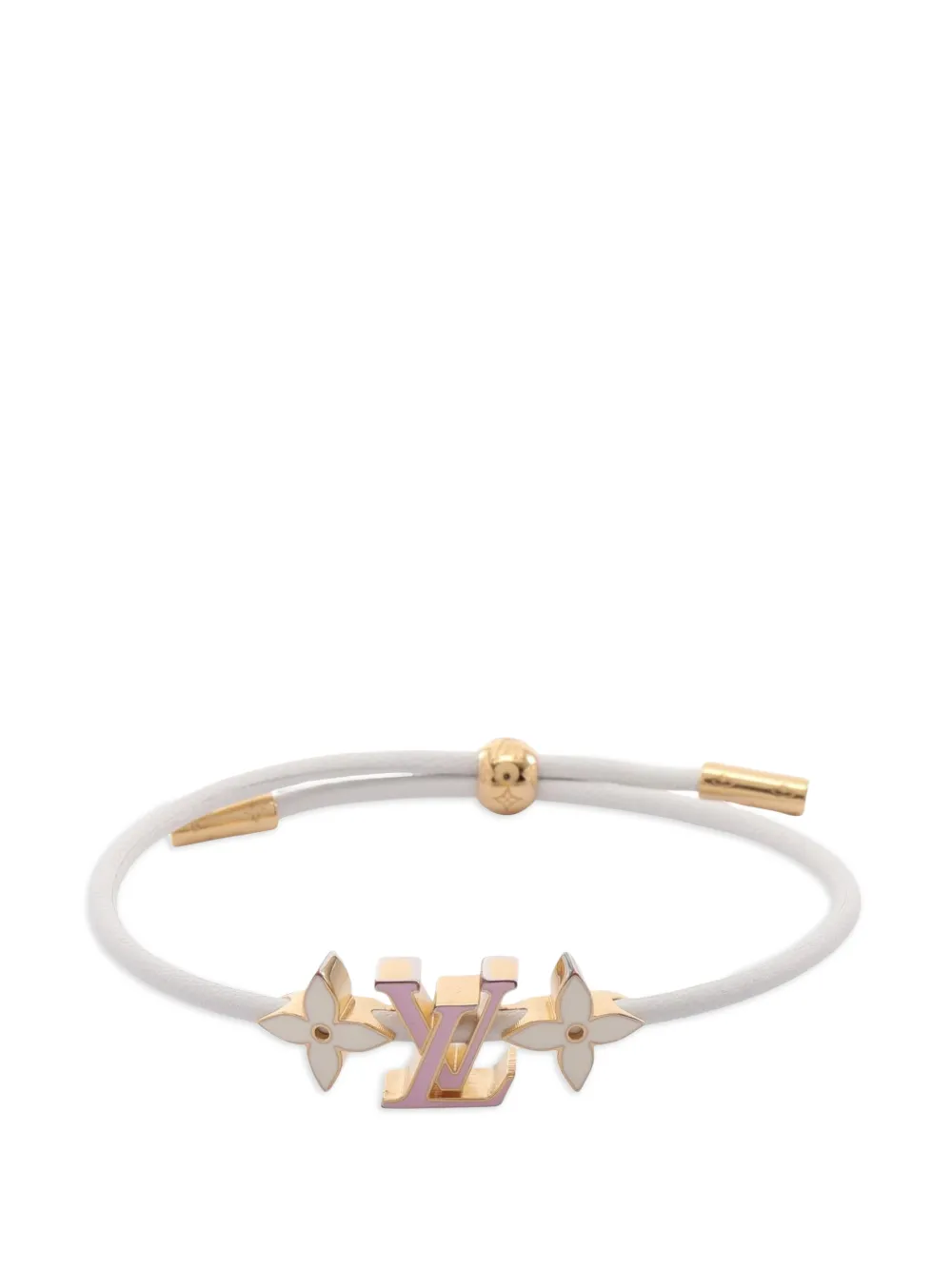 Louis Vuitton Pre-Owned 2010s Crew logo-plaque bracelet - Oro
