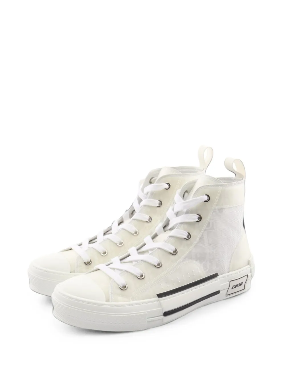 Christian Dior Pre-Owned 2020s B23 Oblique high-top sneakers - Bianco