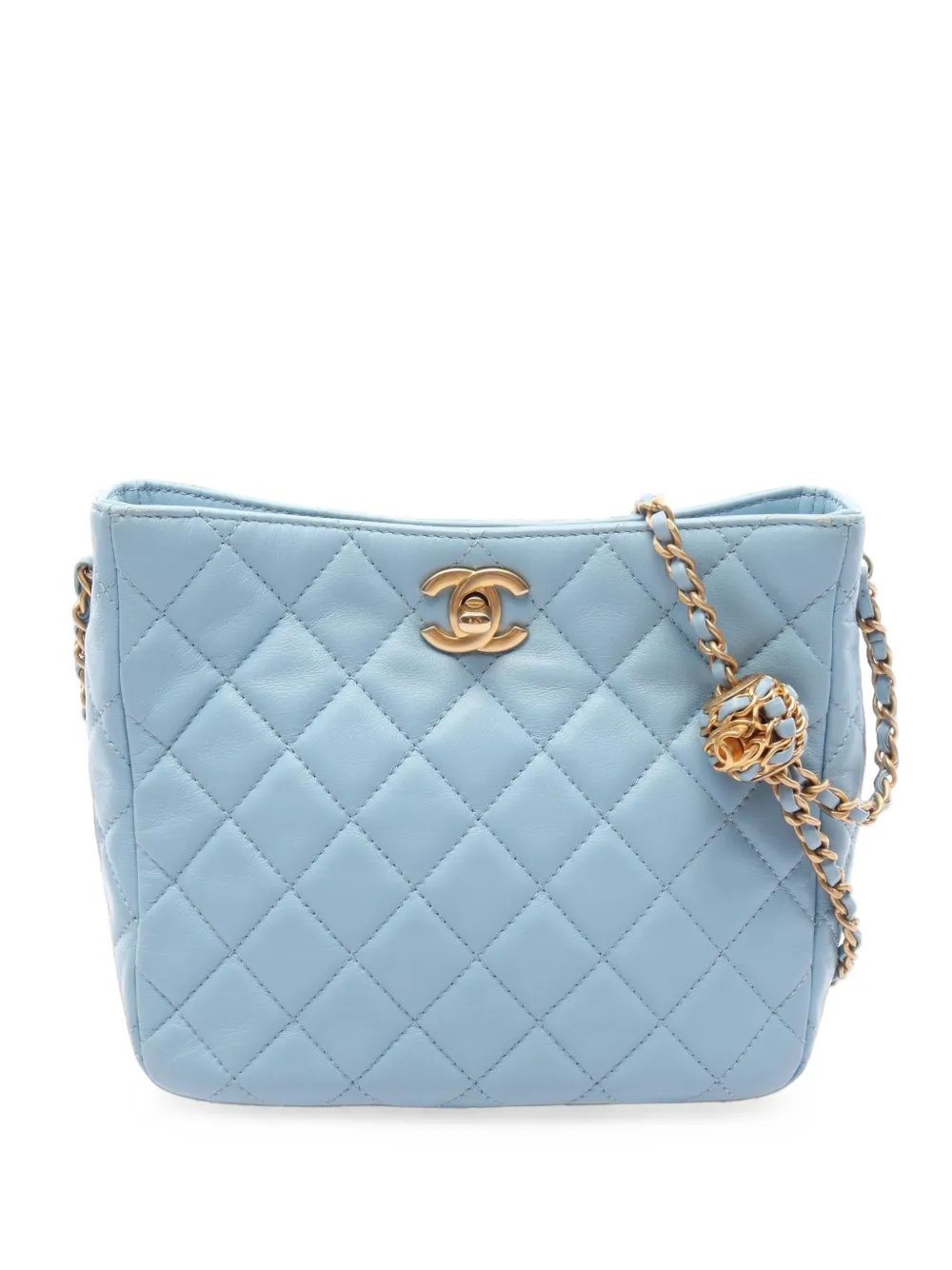 CHANEL Pre-Owned 2021 small Pearl Crush cross body bag - Blu