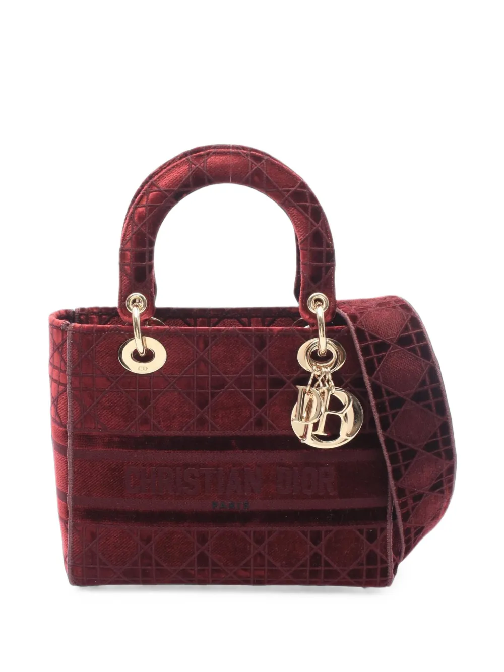 Christian Dior Pre-Owned 2010s medium Lady D-Lite two-way handbag - Rosso