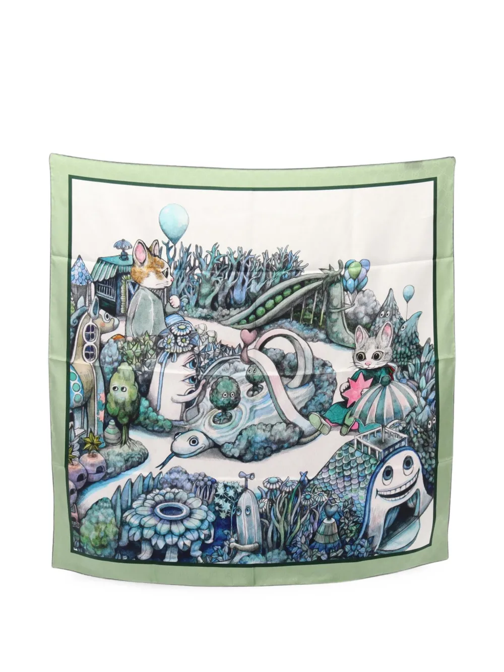 Gucci Pre-Owned x Yuko Higuchi GG-pattern scarf - Verde