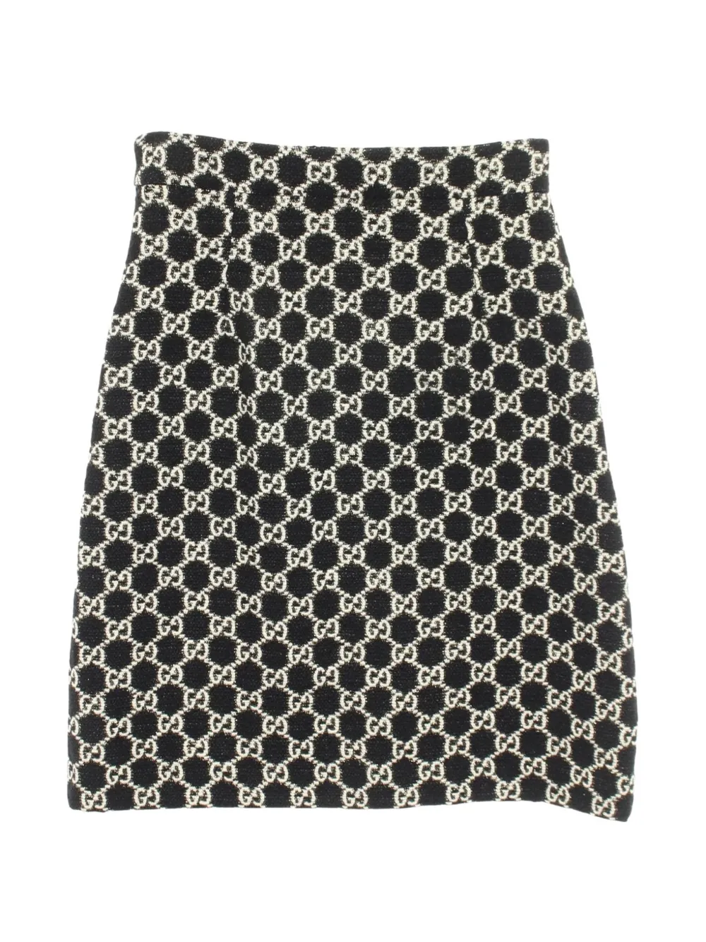 Gucci Pre-Owned 2010s GG pattern tweed mini skirt - Nero