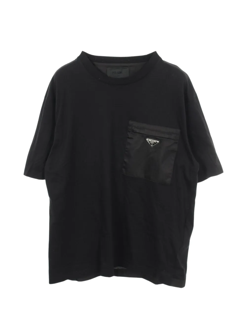 Prada Pre-Owned 2010s Re-Nylon triangle-logo T-shirt - Nero