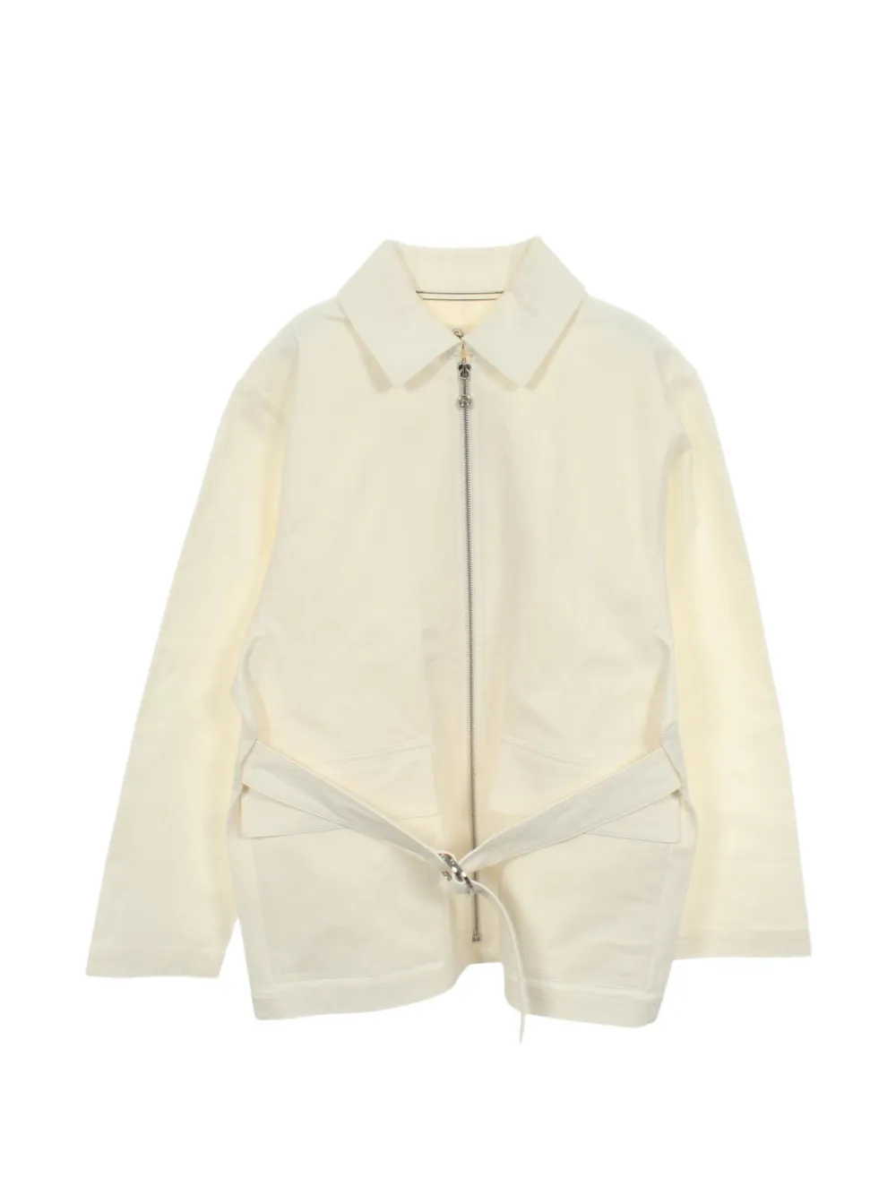 Hermès Pre-Owned 2010s belted zip-up jacket - Bianco