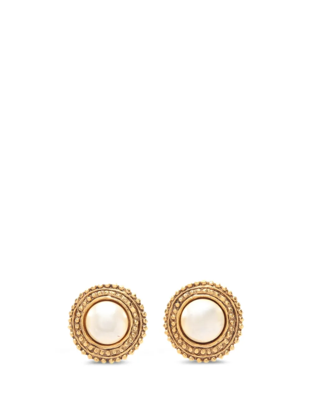 CHANEL Pre-Owned 1986-1988 clip-on earrings - Oro