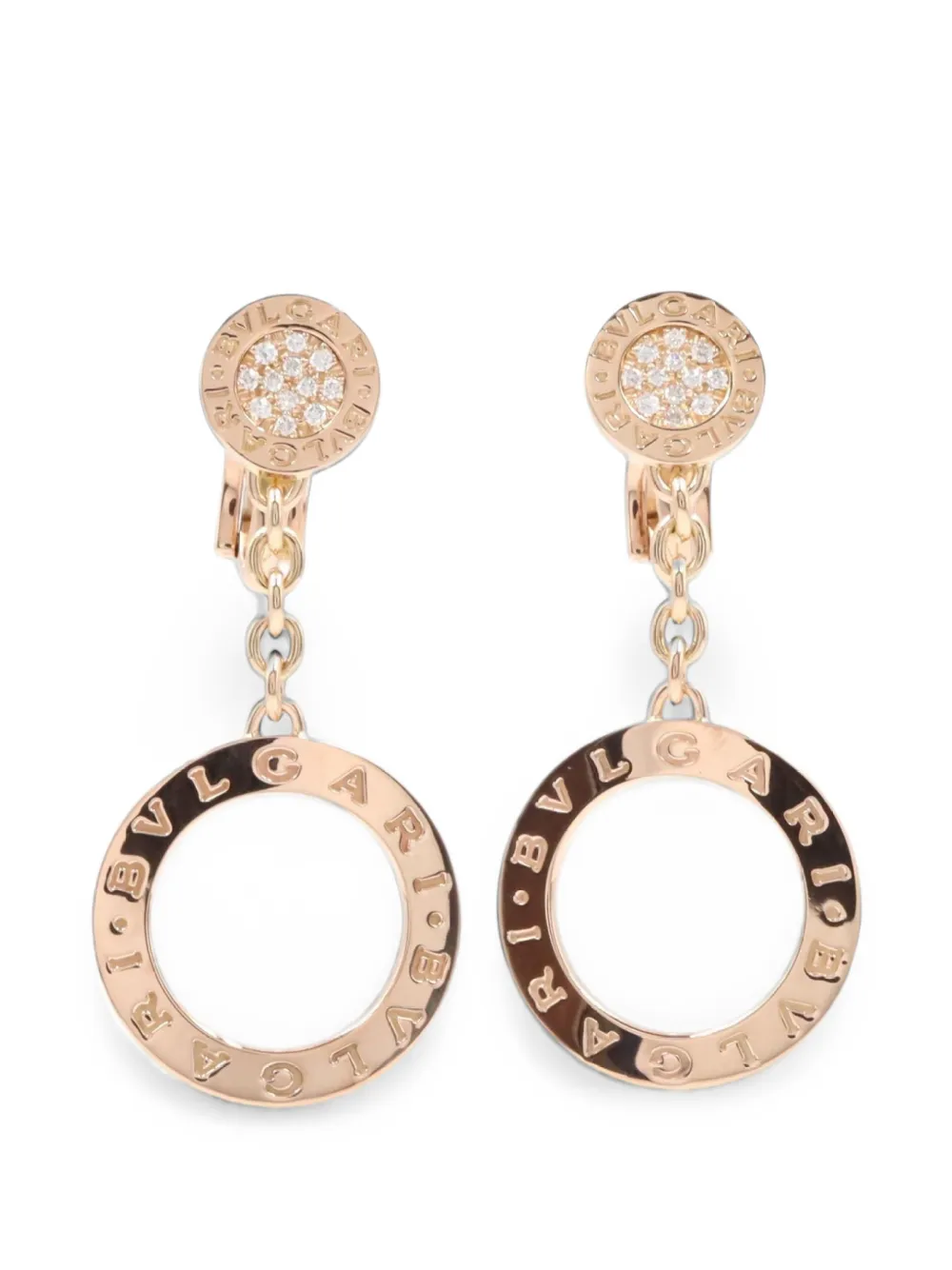 Bvlgari Pre-Owned 2010s Bvlgari Ohrringe mit Diamanten - Rosa