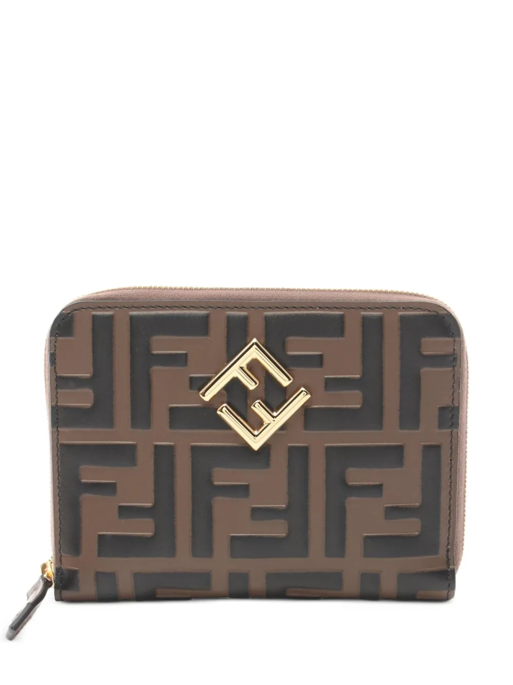 Fendi Pre-Owned 2020s FF Diamond wallet - Marrone