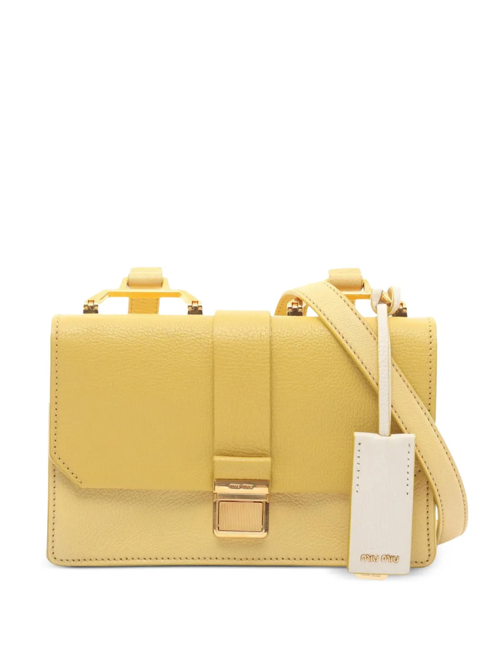 Miu Miu Pre-Owned 2000s Madras cross body bag - Yellow