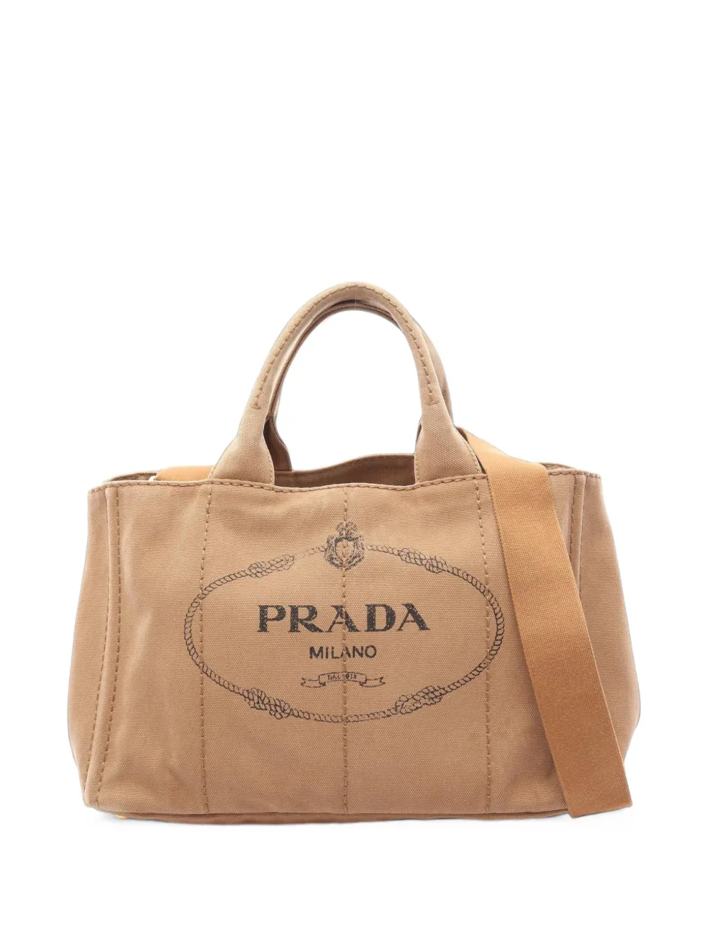Prada Pre-Owned 2000s Canapa two-way handbag - Marrone