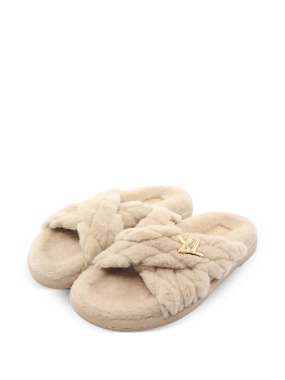 Louis Vuitton Pre-Owned Bliss Comfort shearling sandals - Toni neutri