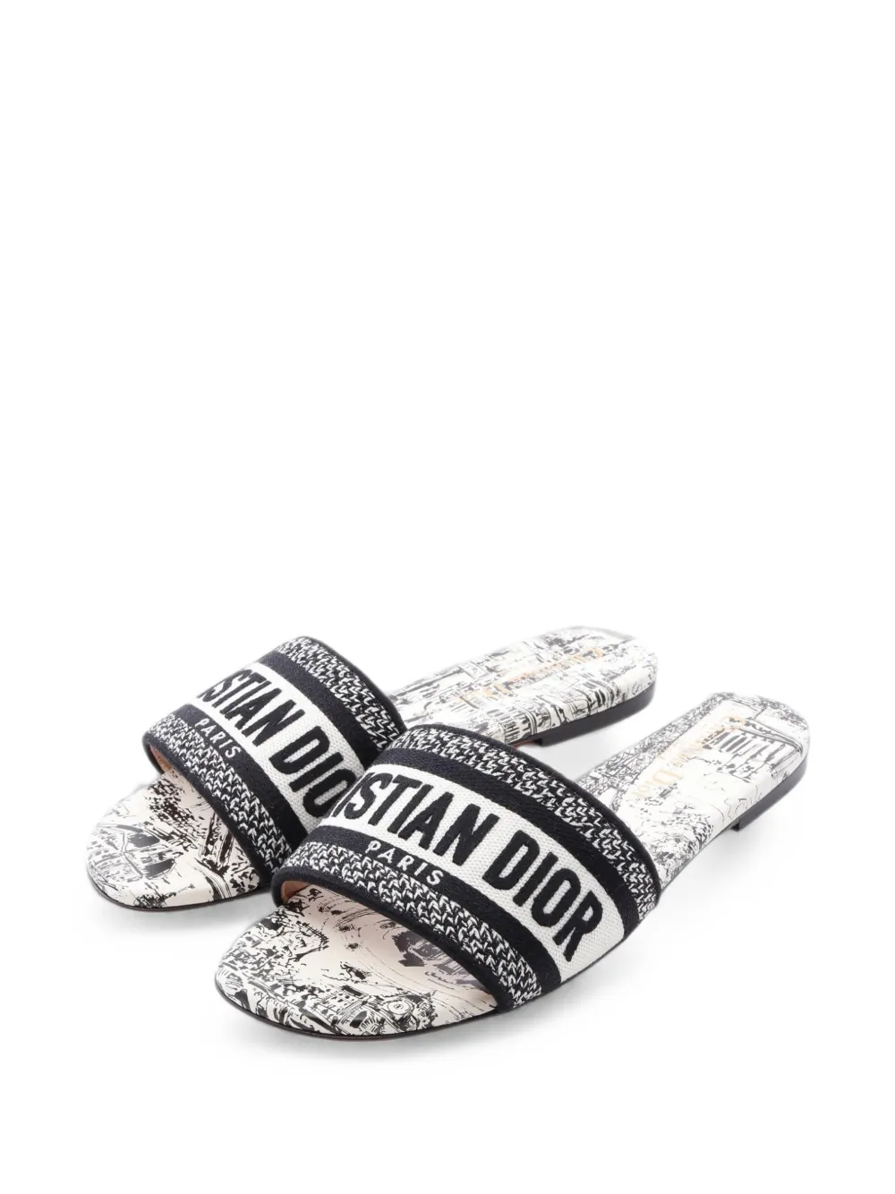 Christian Dior Pre-Owned sandales Dway Plan de Paris (années 2020) - Blanc Christian Dior Pre-Owned sandales Dway Plan de Paris (années 2020) - Blanc