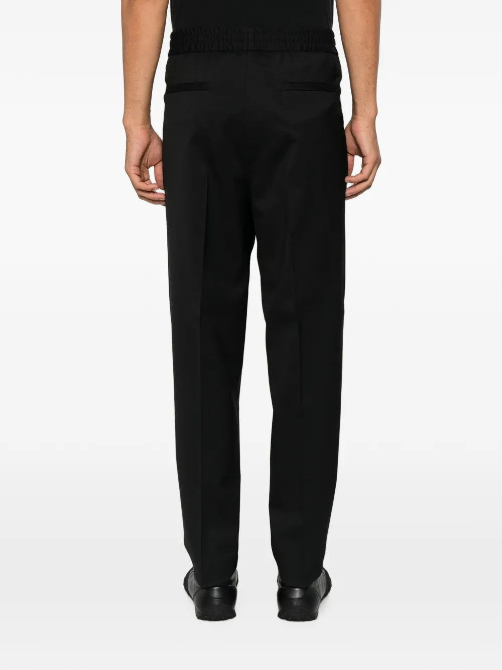 Zegna Plooibroek met elastische tailleband Zwart