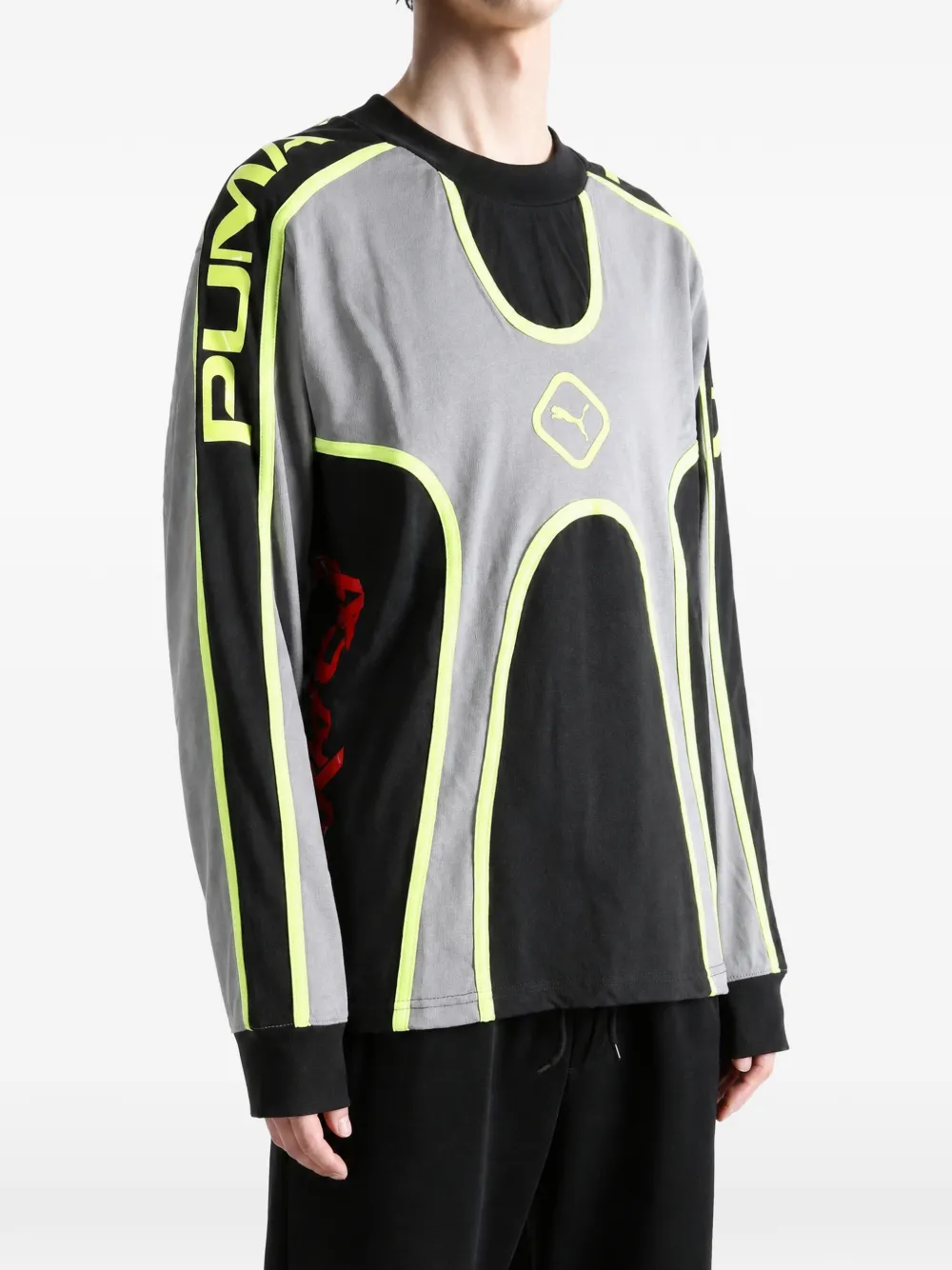 PUMA x A$AP ROCKY logo-print panelled sweatshirt Grijs