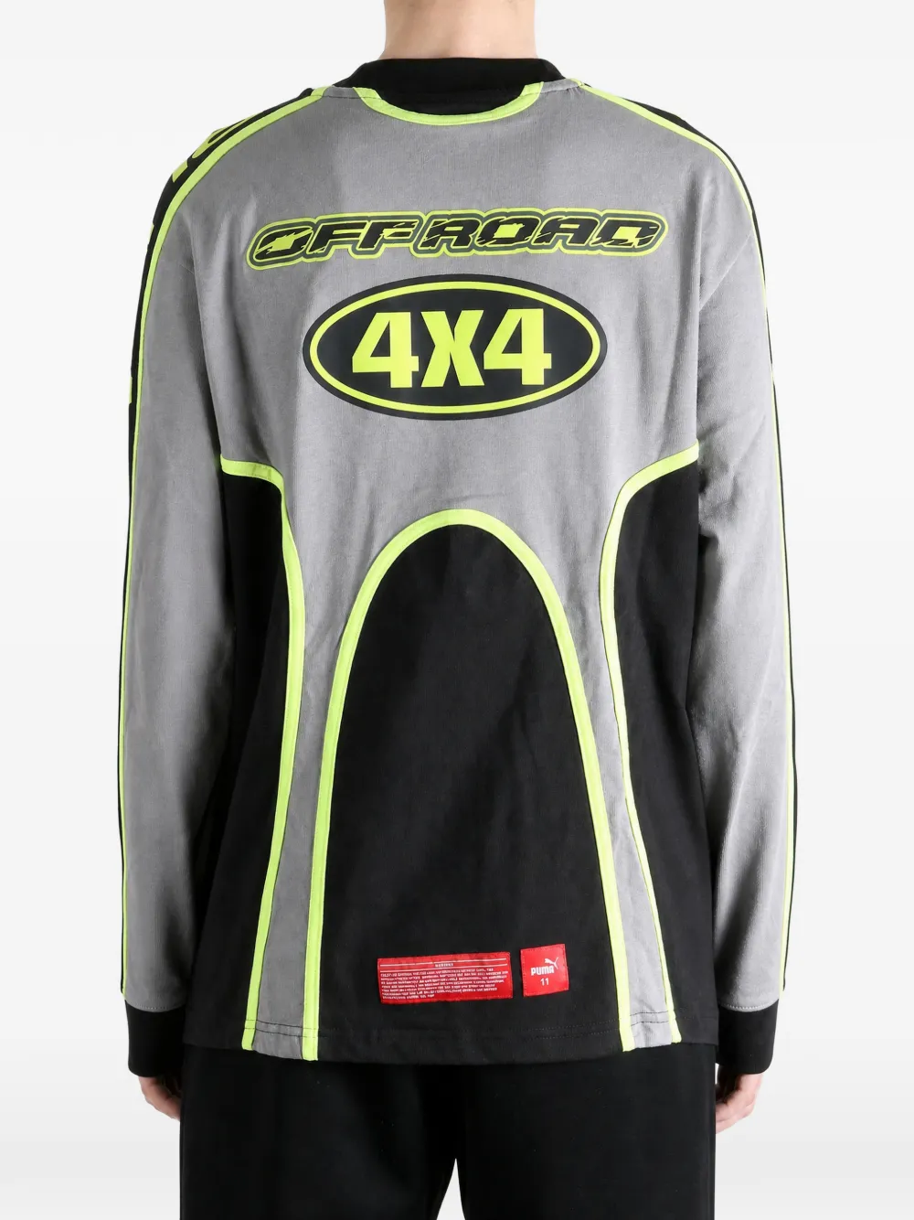 PUMA x A$AP ROCKY logo-print panelled sweatshirt Grijs