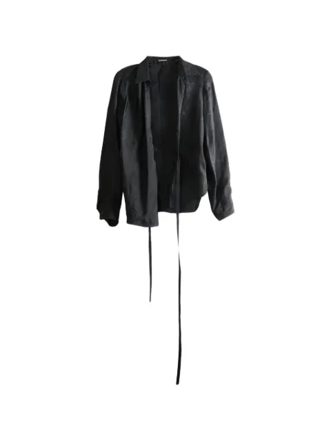 Ann Demeulemeester Alba jacquard-pattern wrap blouse