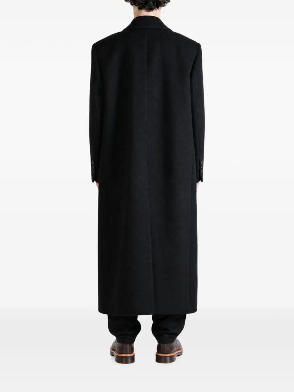 Ann Demeulemeester Jack Double-breasted Coat in Black, view 4