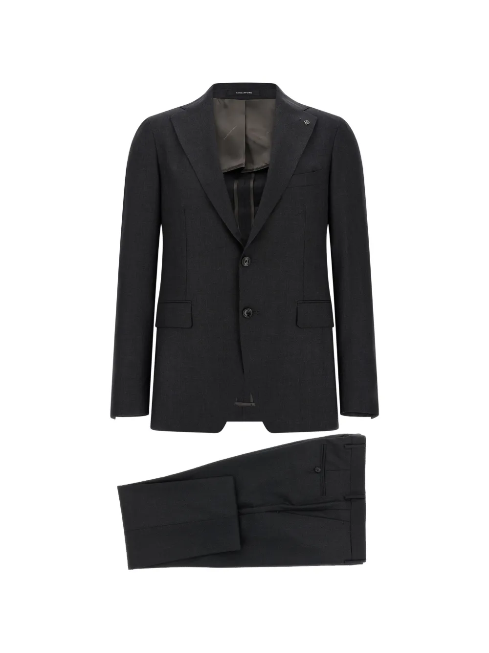Tagliatore Vesuvio Wool Suit In Grey