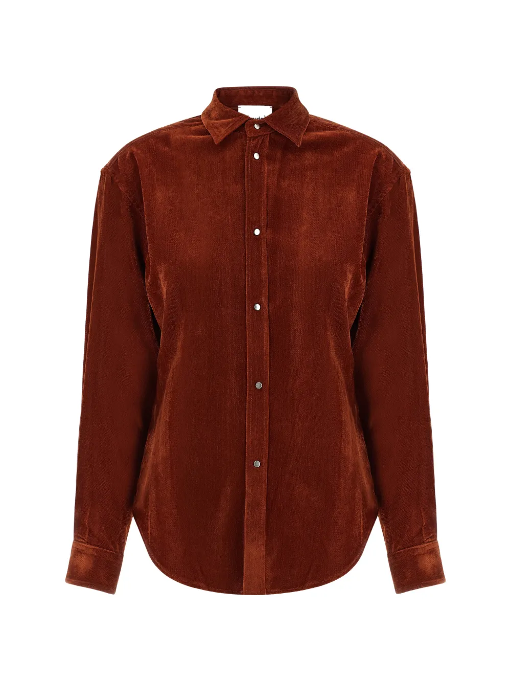 Nude snap-button fastening shirt - Rosso