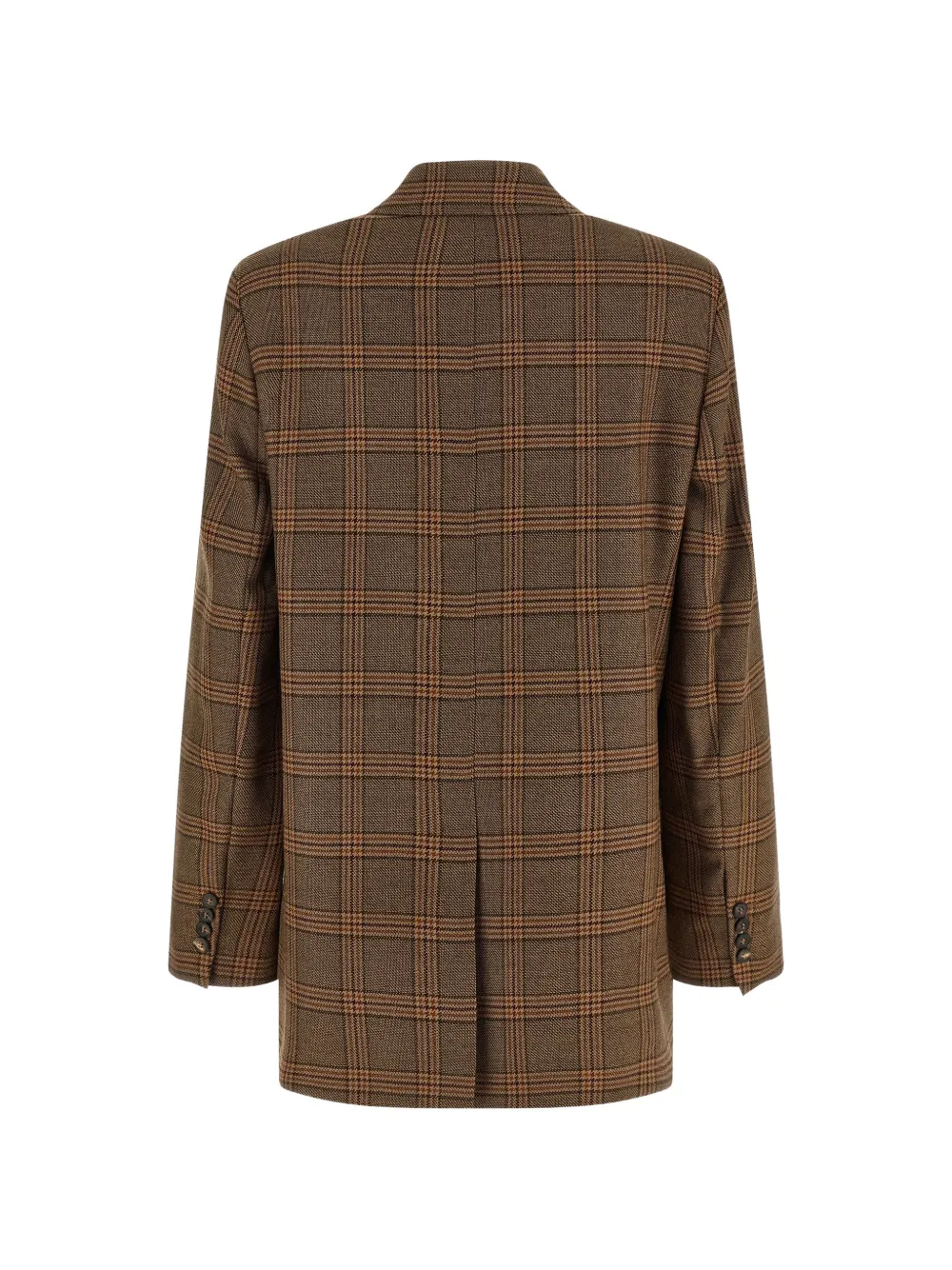 Max Mara MstAlca geruite wollen blazer Bruin