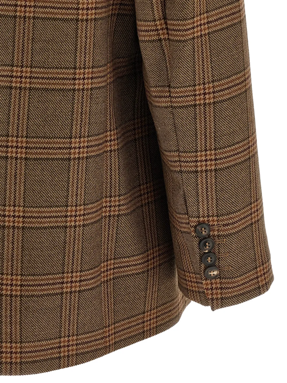 Max Mara MstAlca geruite wollen blazer Bruin
