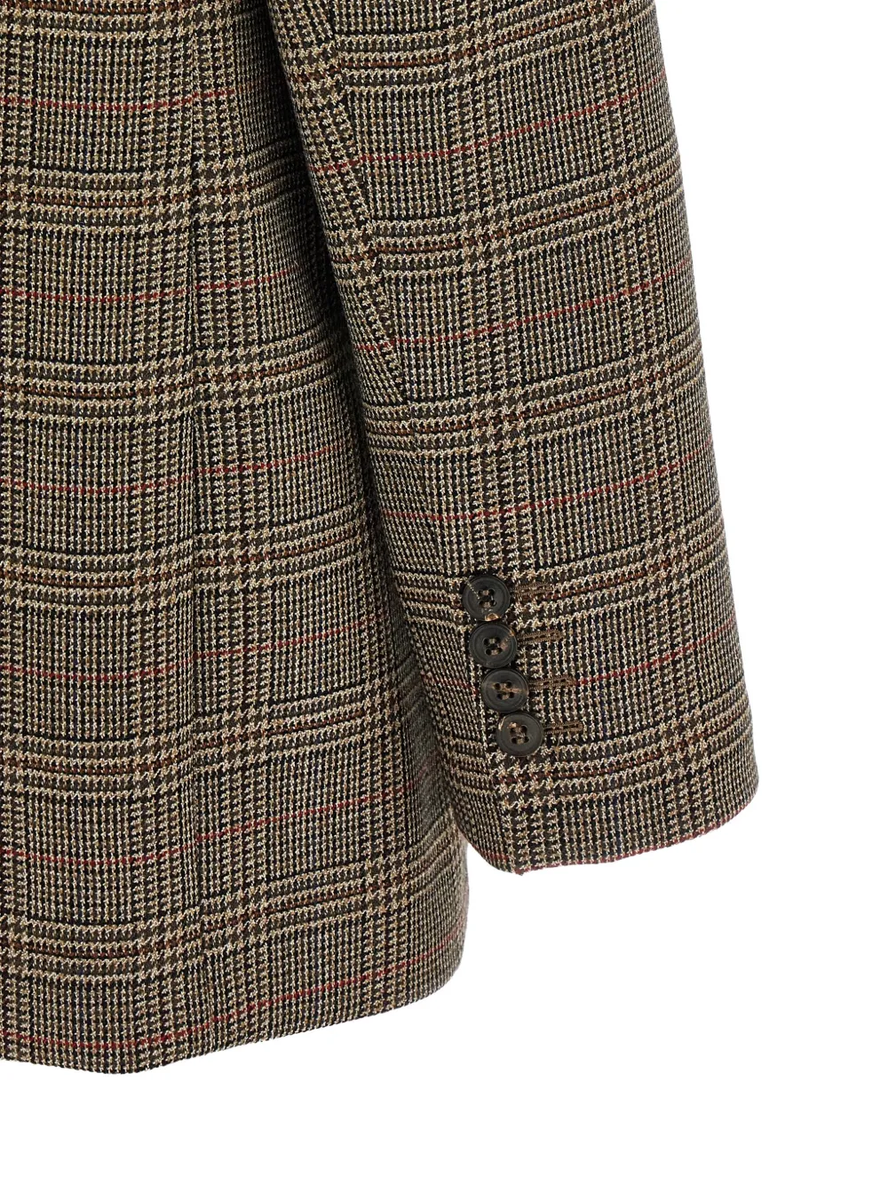 Max Mara check-pattern single-breasted blazer Bruin