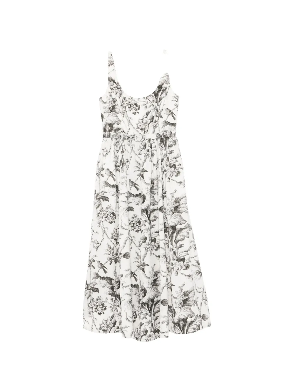 Needle & Thread Marie Toile De Jouy Jacquard Ballerina Dress In White