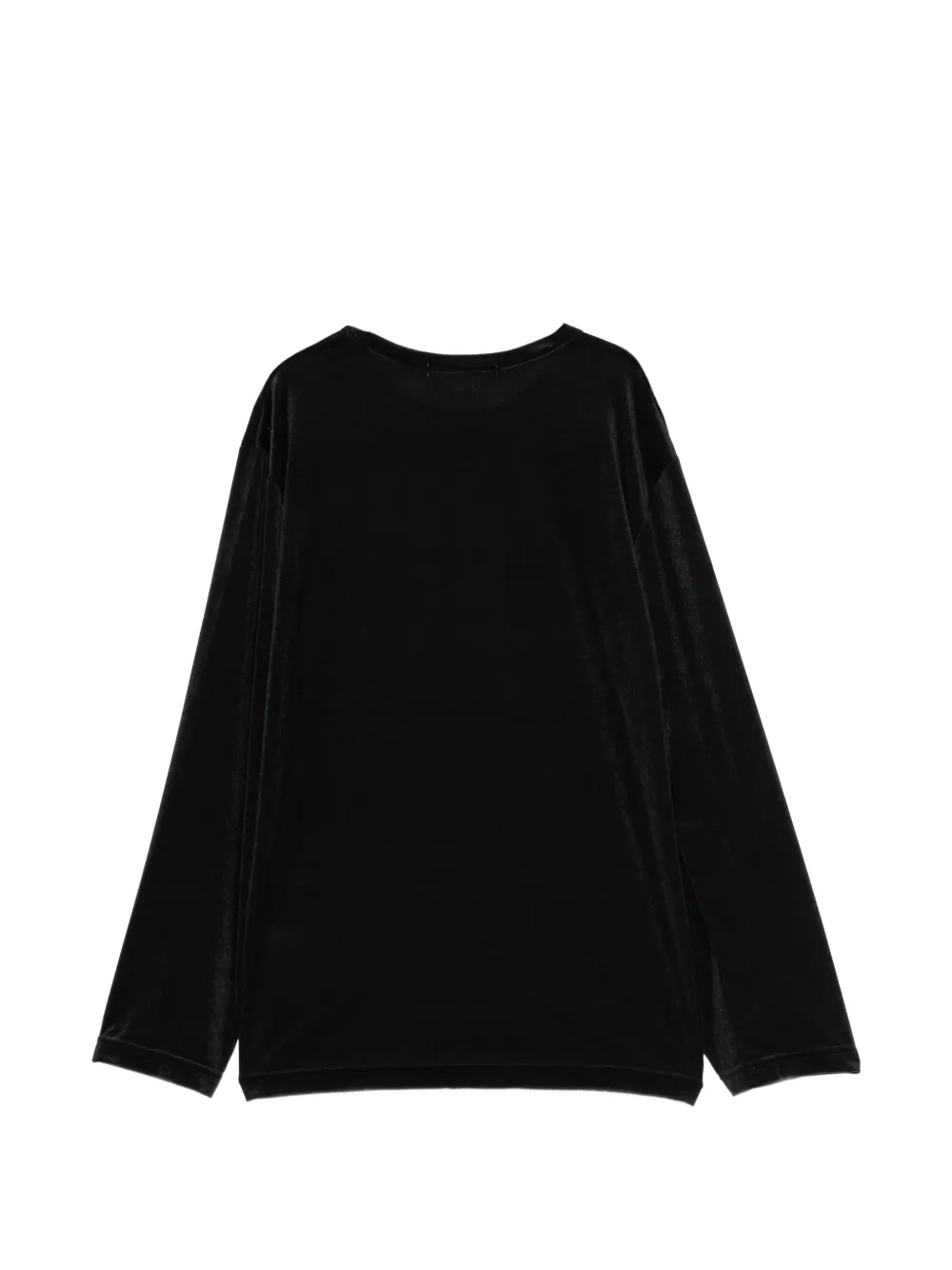 Comme Des Garçons Fluwelen T-shirt met lange mouwen Zwart