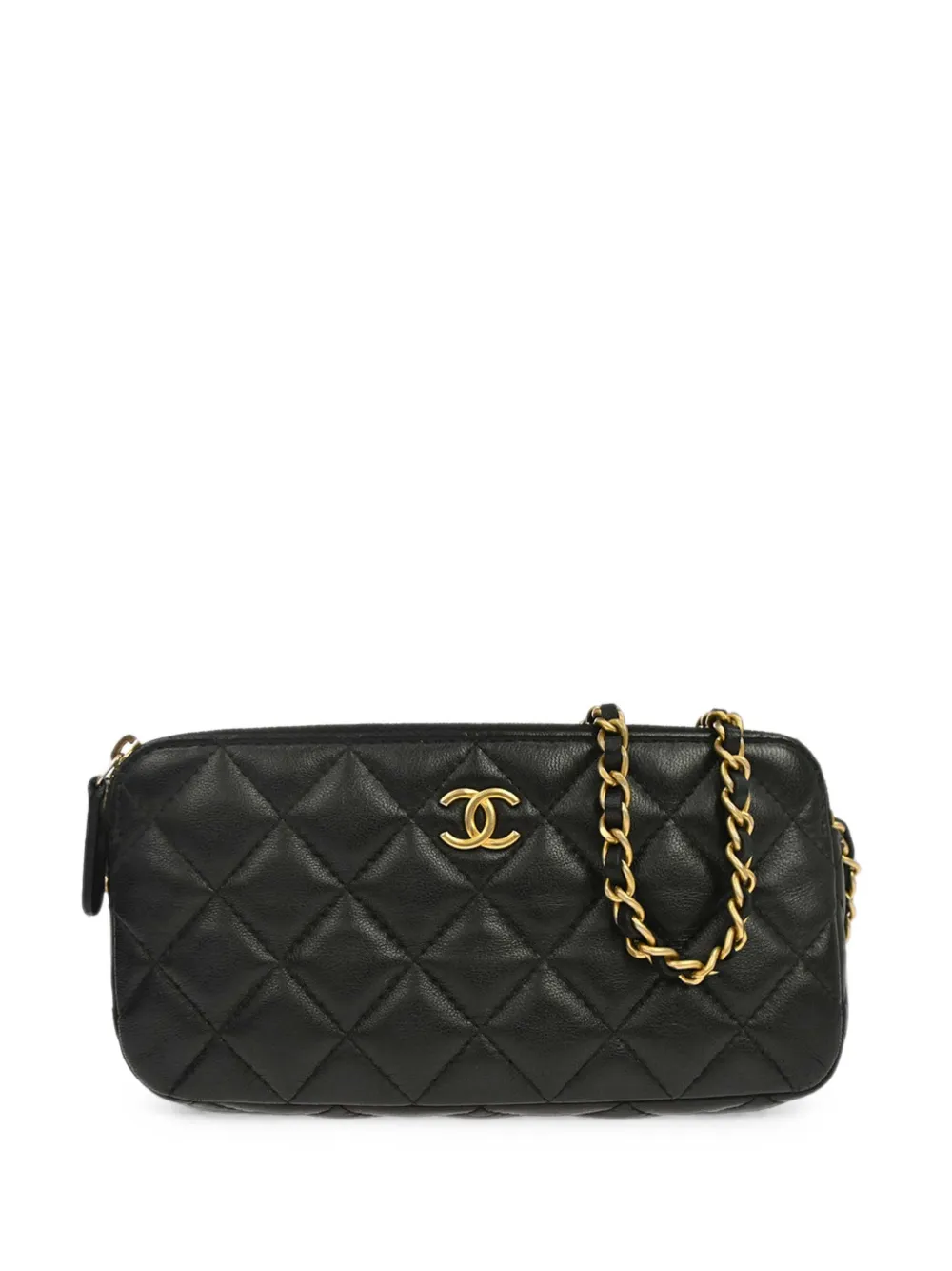 CHANEL Pre-Owned 2019 CC quilted clutch bag - Black