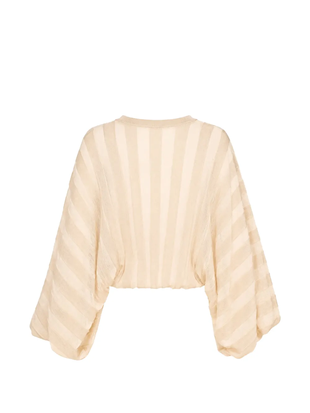 ZIMMERMANN Gestreepte blouse met vleermuismouwen Beige