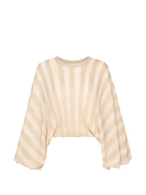 ZIMMERMANN striped batwing-sleeve blouse