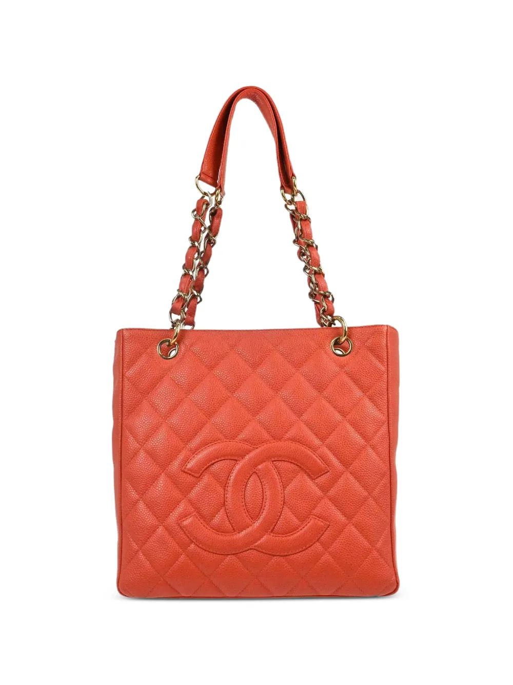 CHANEL Pre-Owned 2002 Petite leather tote bag - Arancione