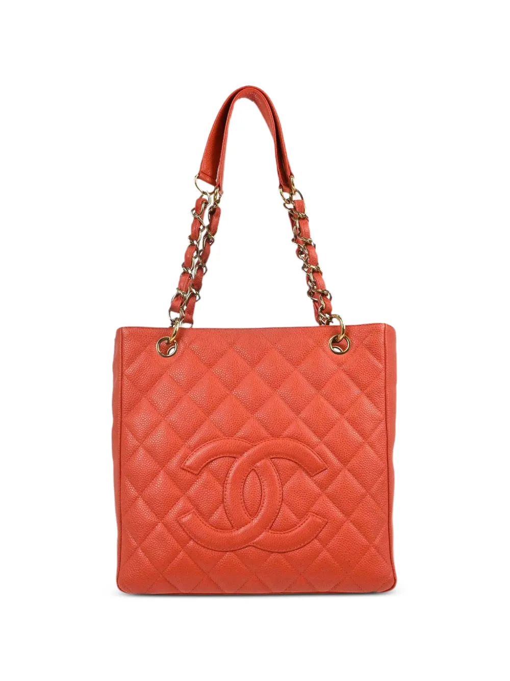 CHANEL Pre-Owned 2002 Petite leather tote bag - Arancione
