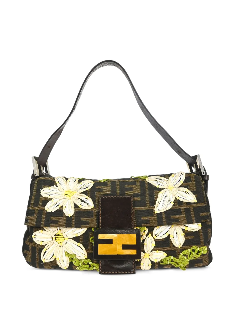Fendi Pre-Owned 2000 Zucca Baguette Schultertasche - Braun