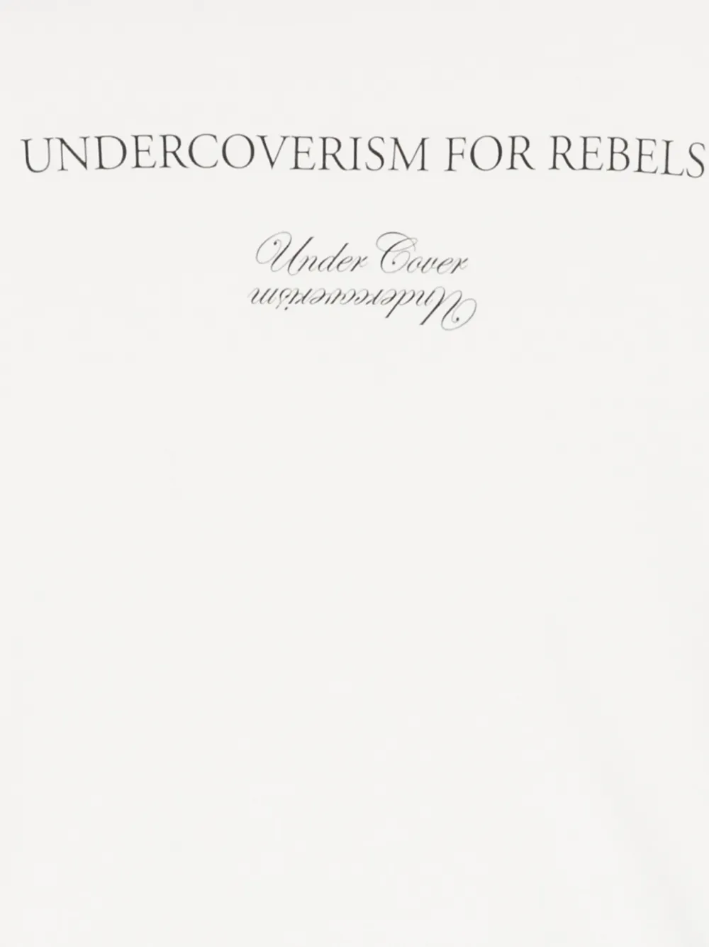 Undercover slogan-print zip-detail T-shirt Wit