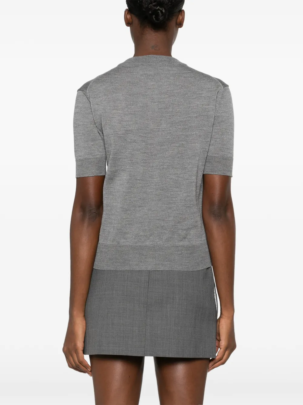 AMI Paris Ami De Coeur vest met korte mouwen Grijs