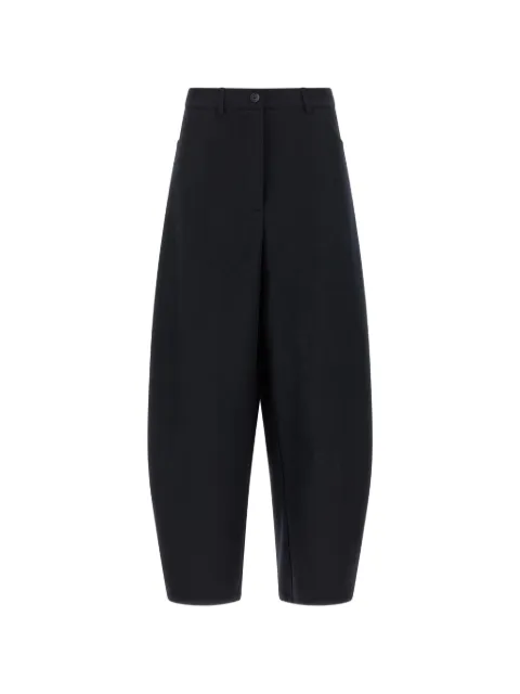 Nude tapered-leg trousers