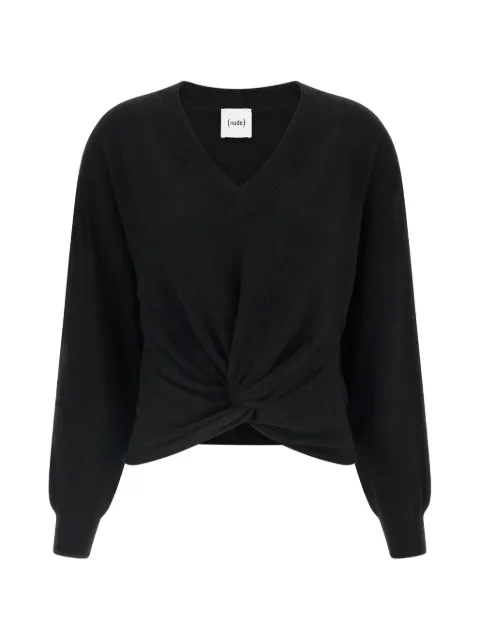 Nude knot-detail sweater