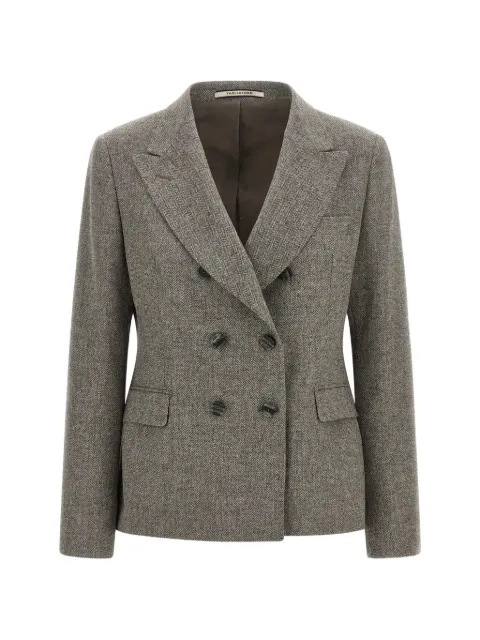 Tagliatore Coreen herringbone double-breasted blazer