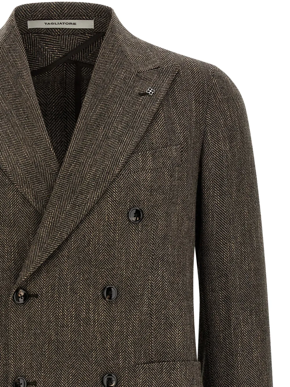 Tagliatore Montecarlo blazer met dubbele rij knopen Bruin