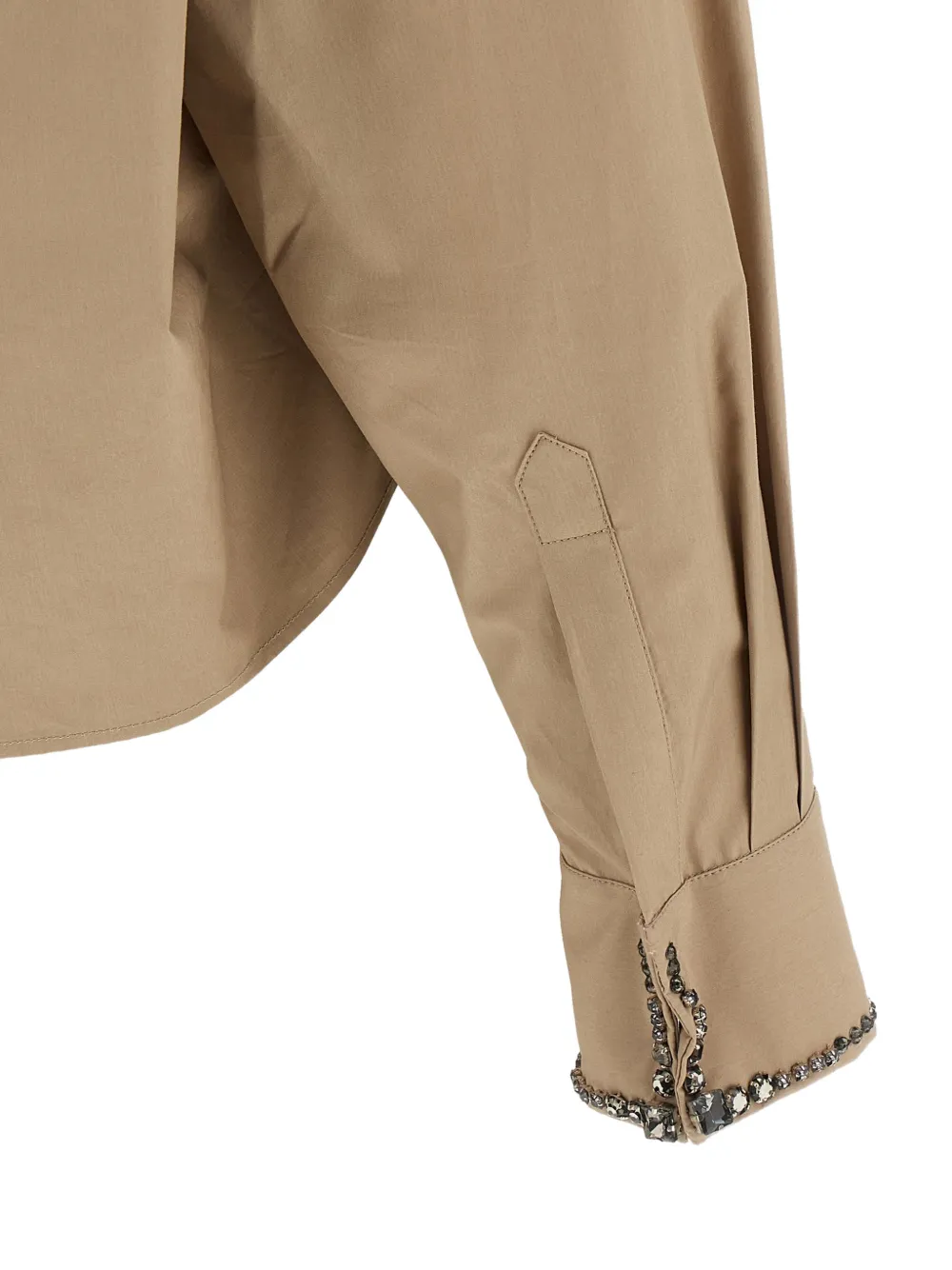 Fabiana Filippi Cropped blouse met geborduurde juwelen Bruin