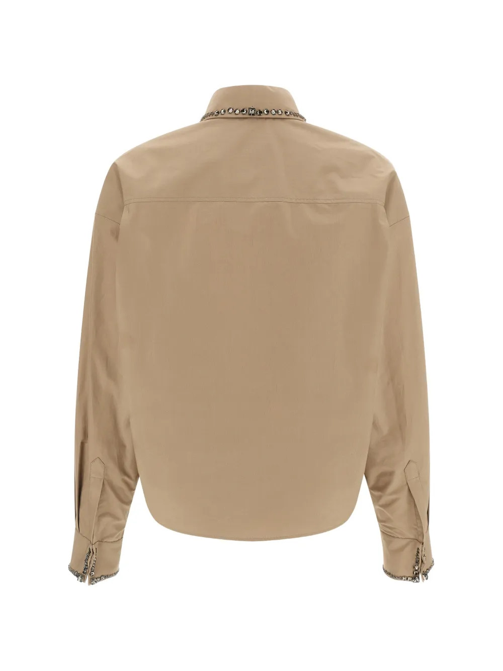Fabiana Filippi Cropped blouse met geborduurde juwelen Bruin