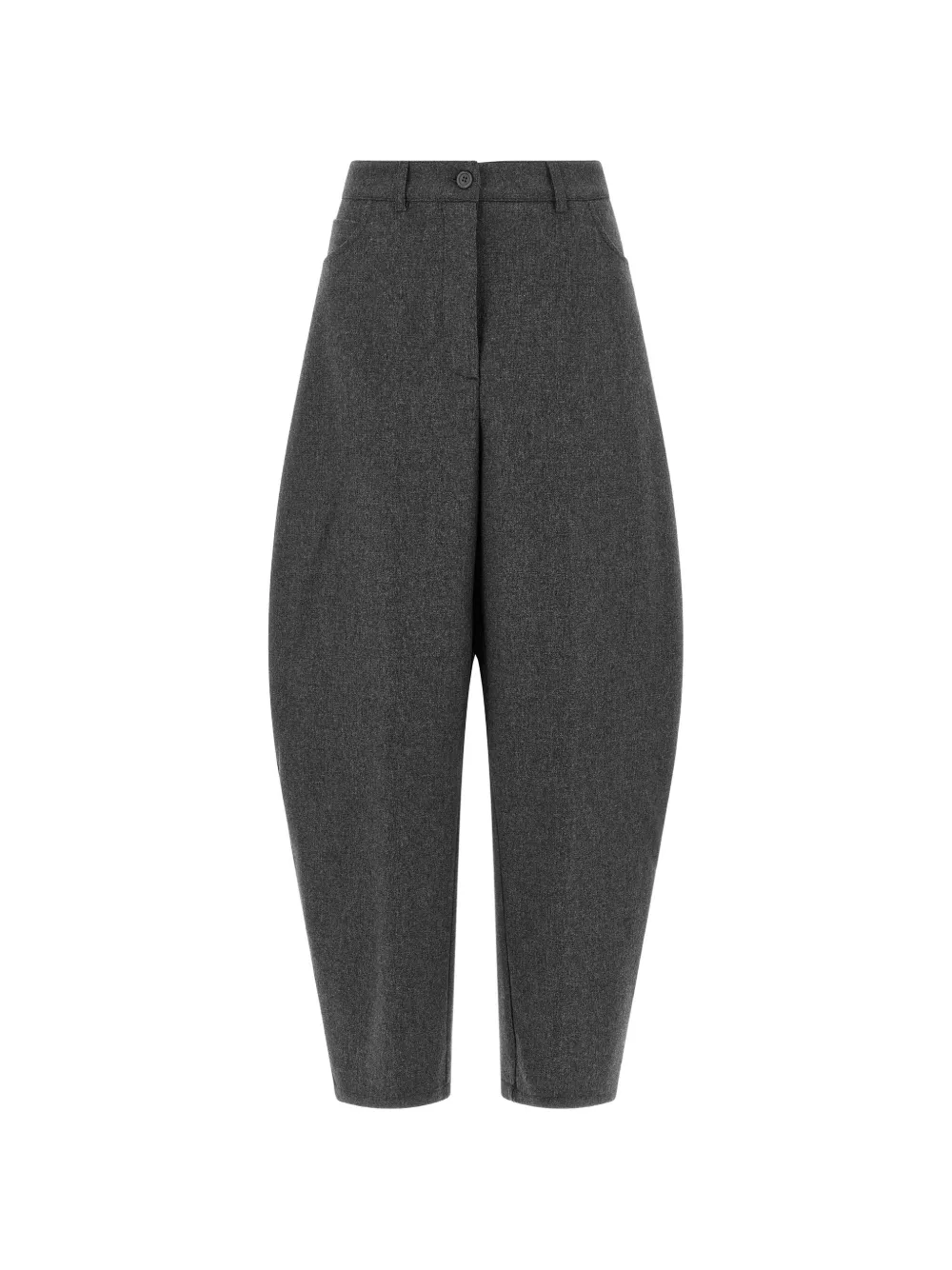 Nude barrel silhouette trousers - Grigio