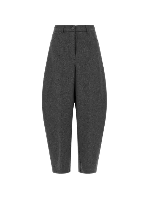Nude barrel silhouette trousers