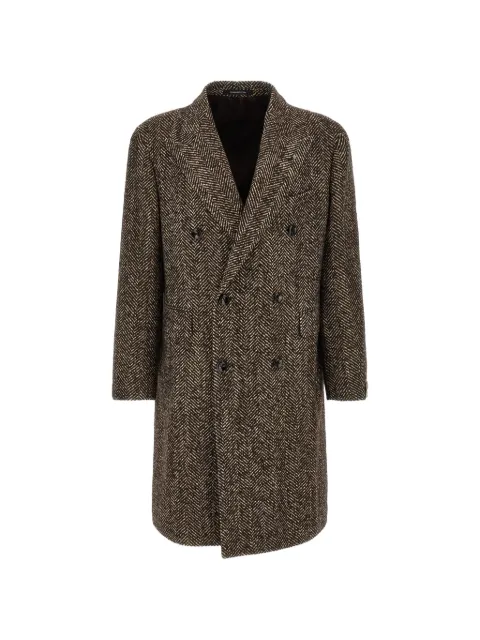 Tagliatore Londra herringbone double-breasted coat