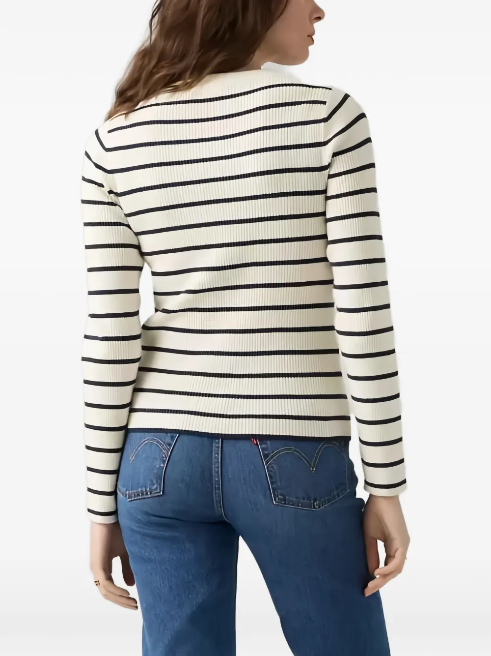 Levi's striped ribbed sweater Wit