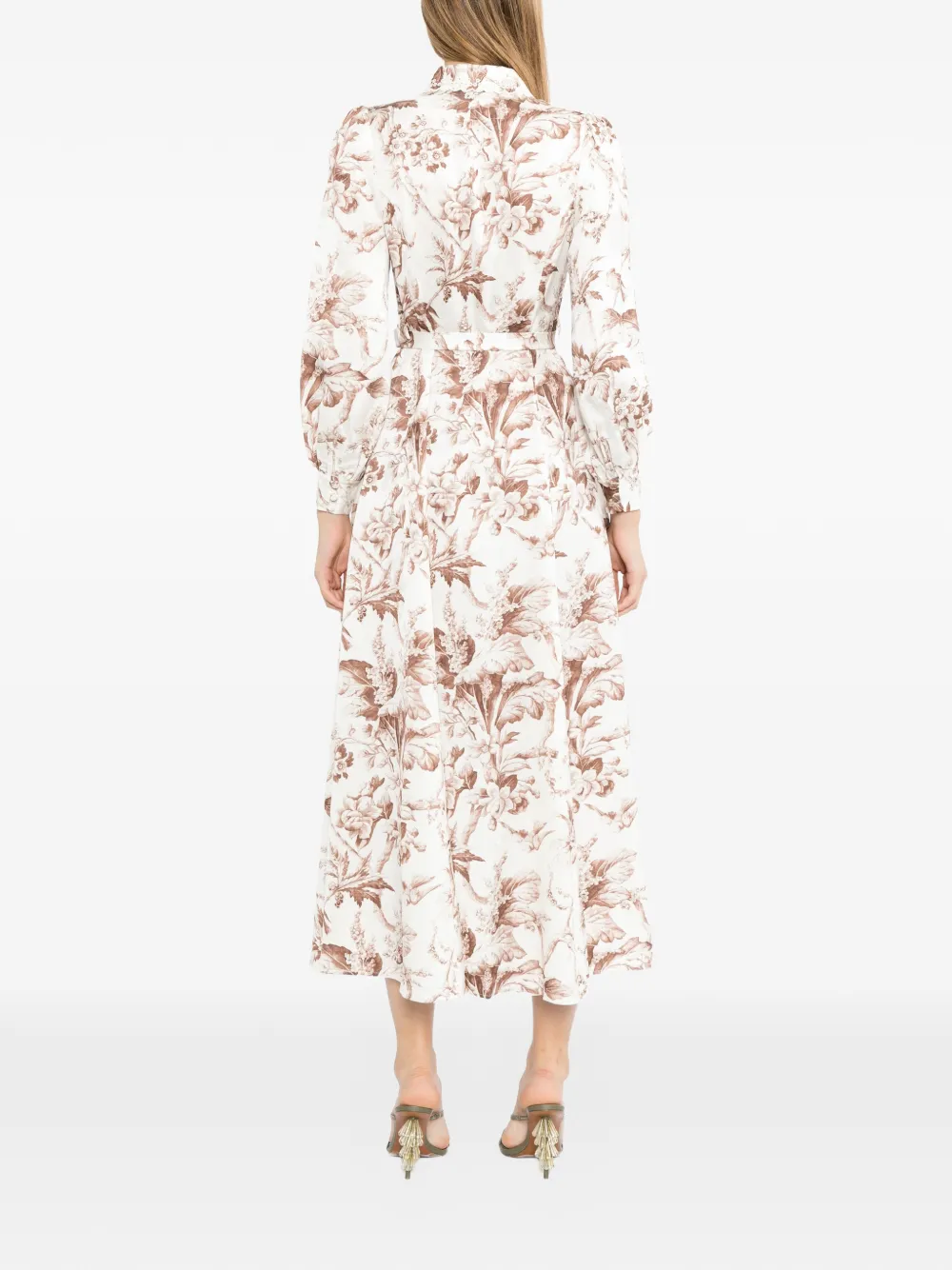 Needle & Thread Marie Toile De Jouy jacquard blousejurk Wit